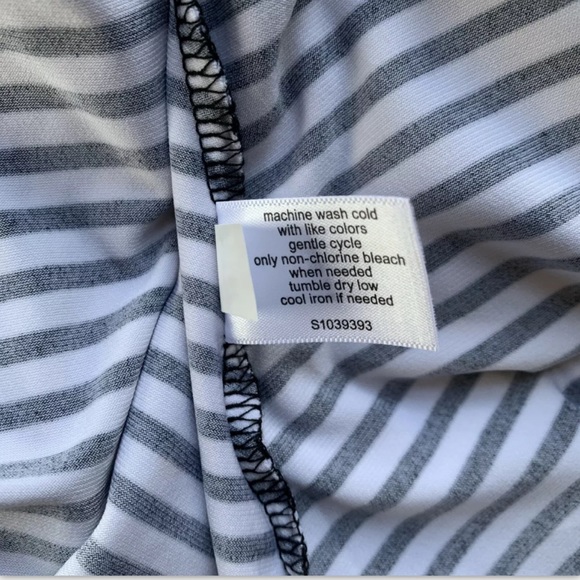 Lane Bryant Sz 14 16 Dress Black White Stripe Tier - Picture 6 of 6